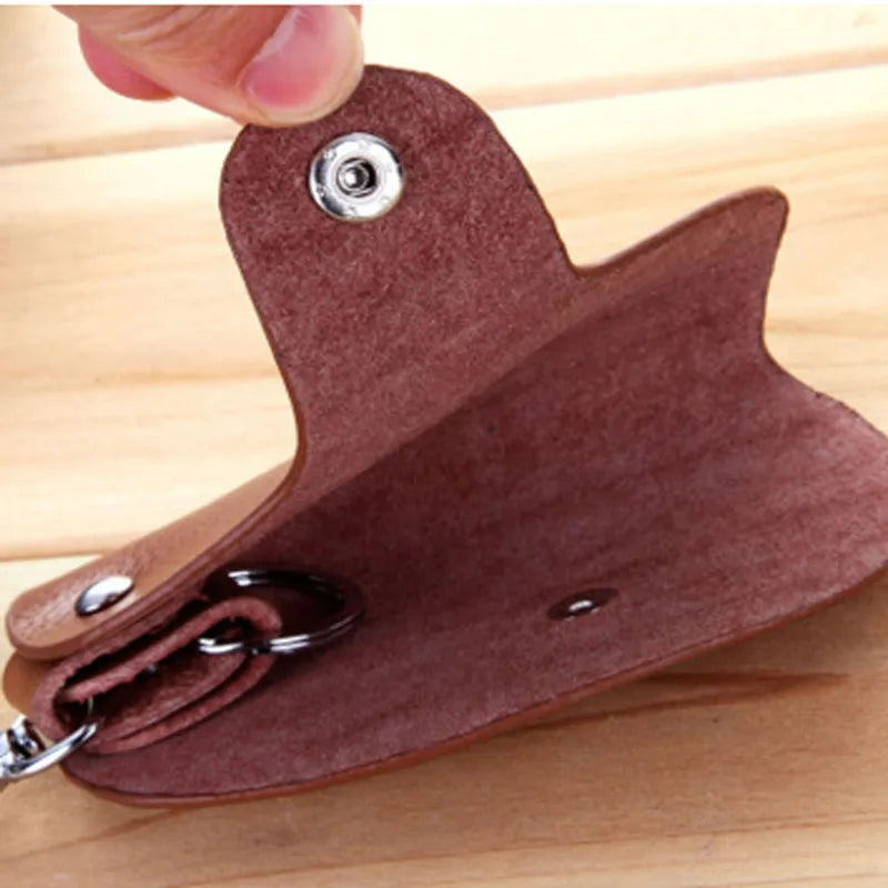 Leather Key Chain Accessory Pouch Bag Wallet Case Key Holder