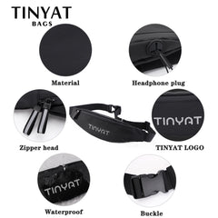 TINYA Large Chest Bag Outdoor Sports Waist Shoulder Bag
