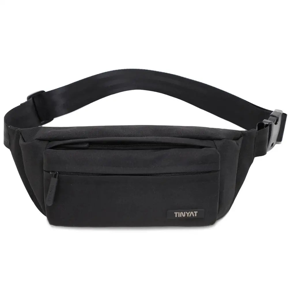 Men Grey Waist Bag Pack Casual Functional Phone Money Belt Fanny Travel Hip