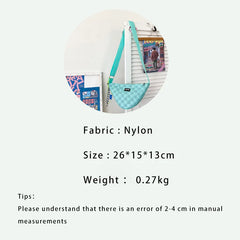 Light Triangle Shoulder Bag for Women Men