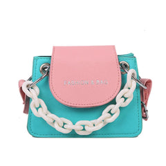 Women's Candy Chain Bag Mini Pu Leather Handbag