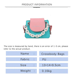 Women's Candy Chain Bag Mini Pu Leather Handbag