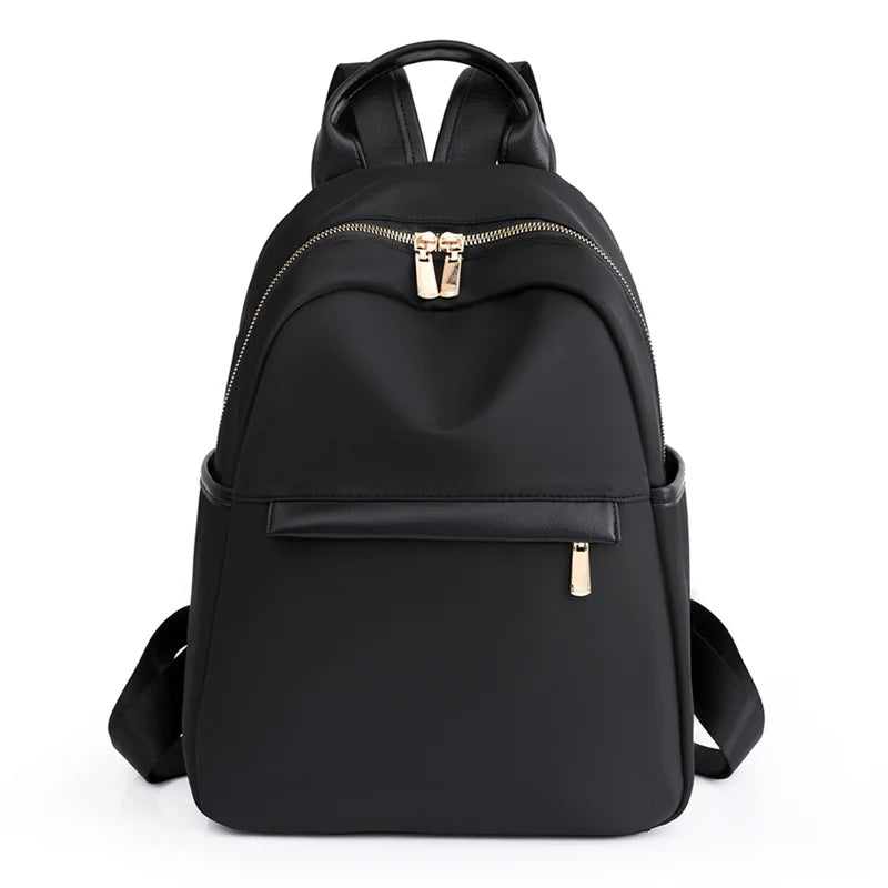 Oxford Female Backpack Casual Ladies Shoulders Bag Small Solid Zipper Women Trav