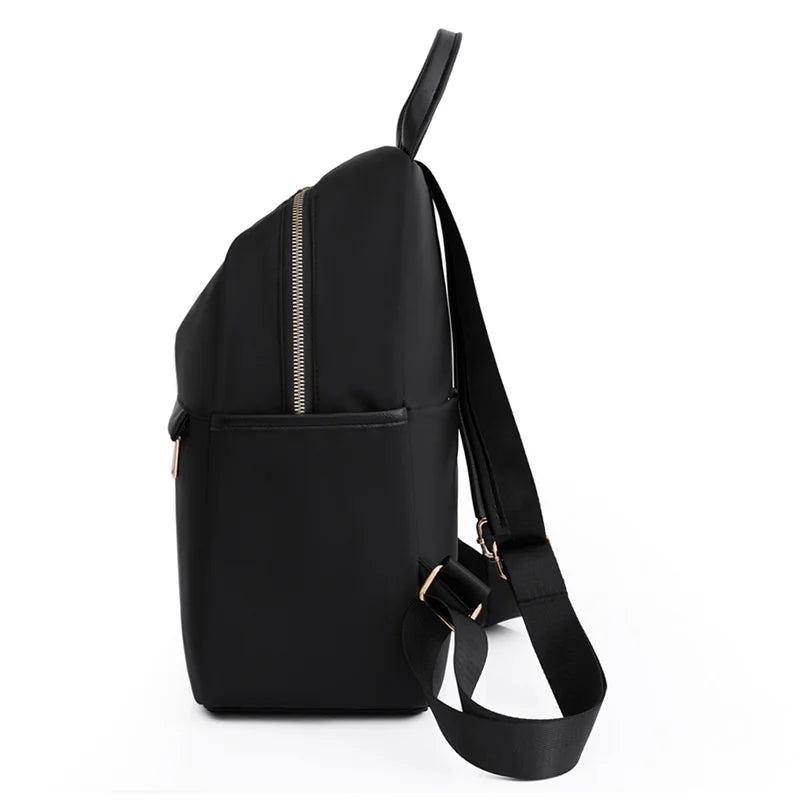 Oxford Female Backpack Casual Ladies Shoulders Bag Small Solid Zipper Women Trav