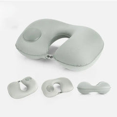 Inflatable U-Shape Travel Cushion Pillow for Car Airplane