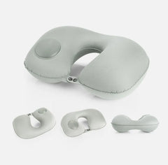 Inflatable U-Shape Travel Cushion Pillow for Car Airplane