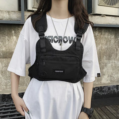 Men Chest Hip Hop Vest Bag Streetwear Adjustable Package