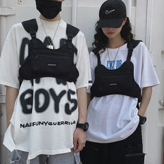 Men Chest Hip Hop Vest Bag Streetwear Adjustable Package