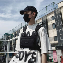 Men Chest Hip Hop Vest Bag Streetwear Adjustable Package