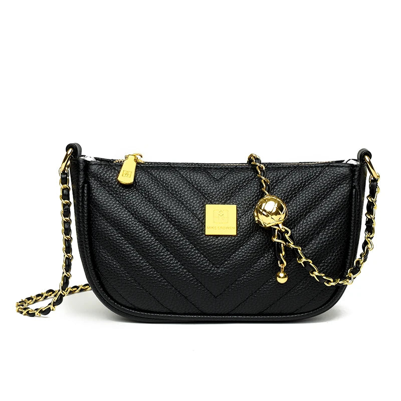 Cowhide Leather Women Crossbody Bag and Office Worker Lad