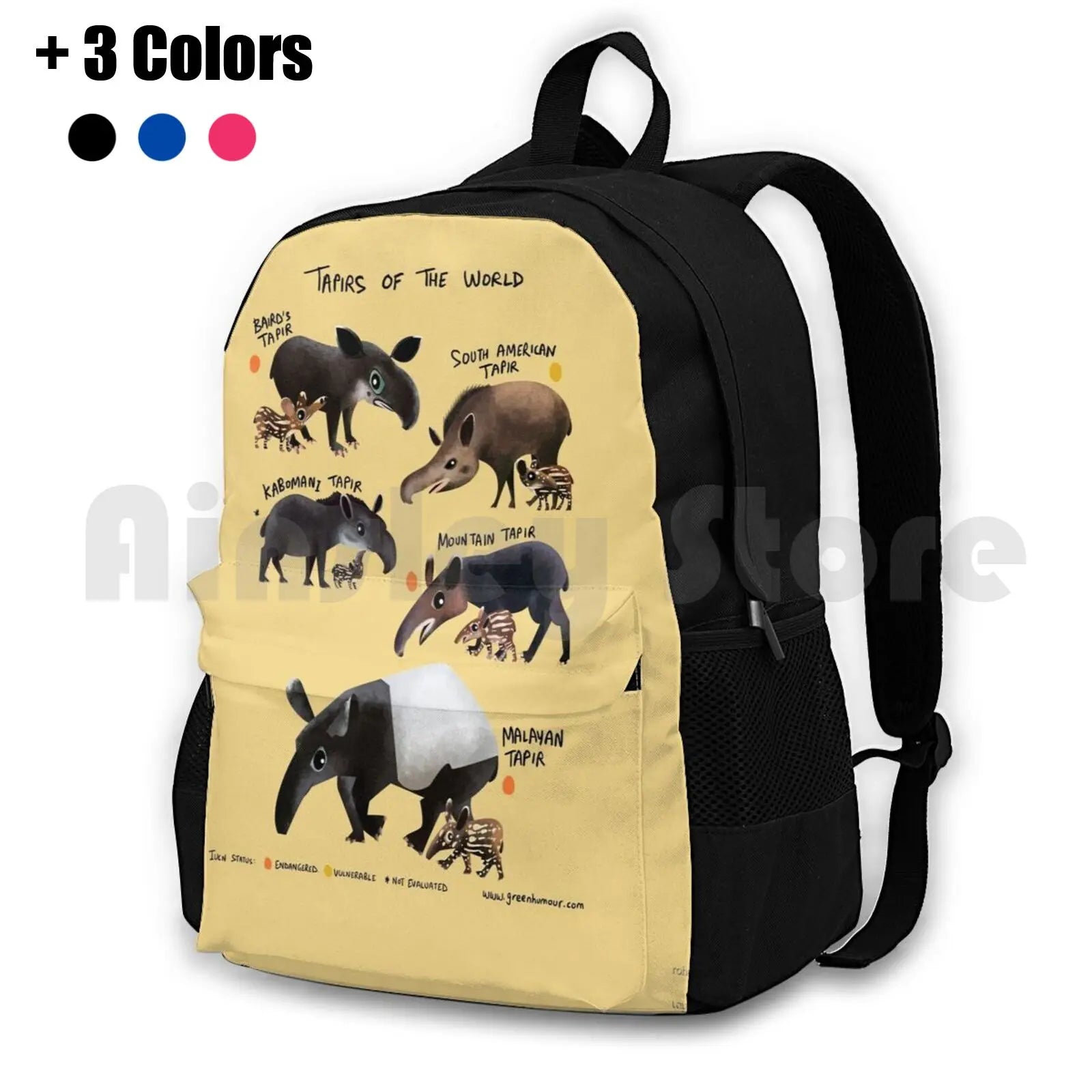Tapirs Of The World Outdoor Hiking Backpack Waterproof Camping Travel