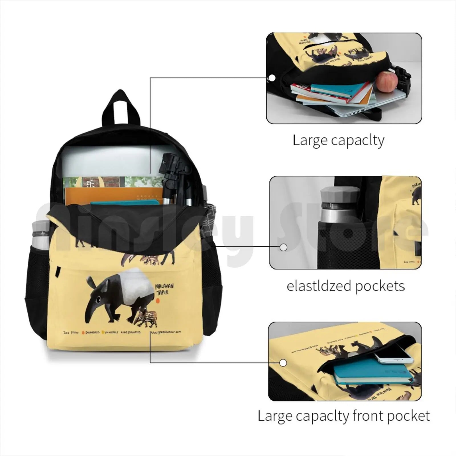 Tapirs Of The World Outdoor Hiking Backpack Waterproof Camping Travel