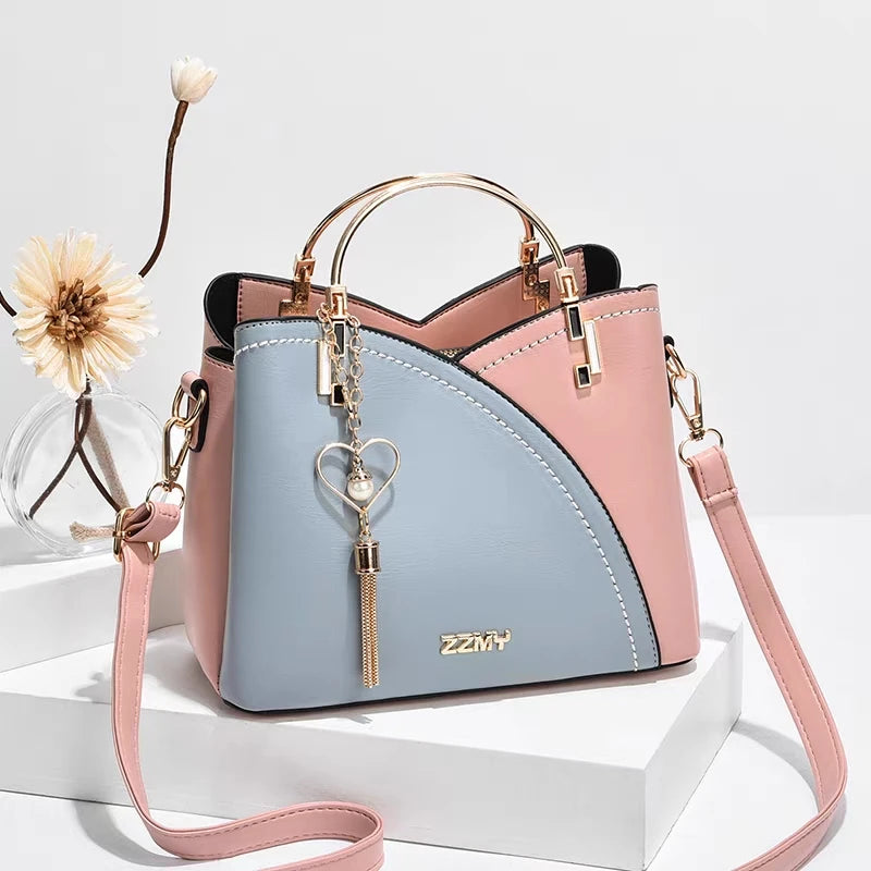 Tassel Bucket Crossbody Bags Leather Handbags for Women