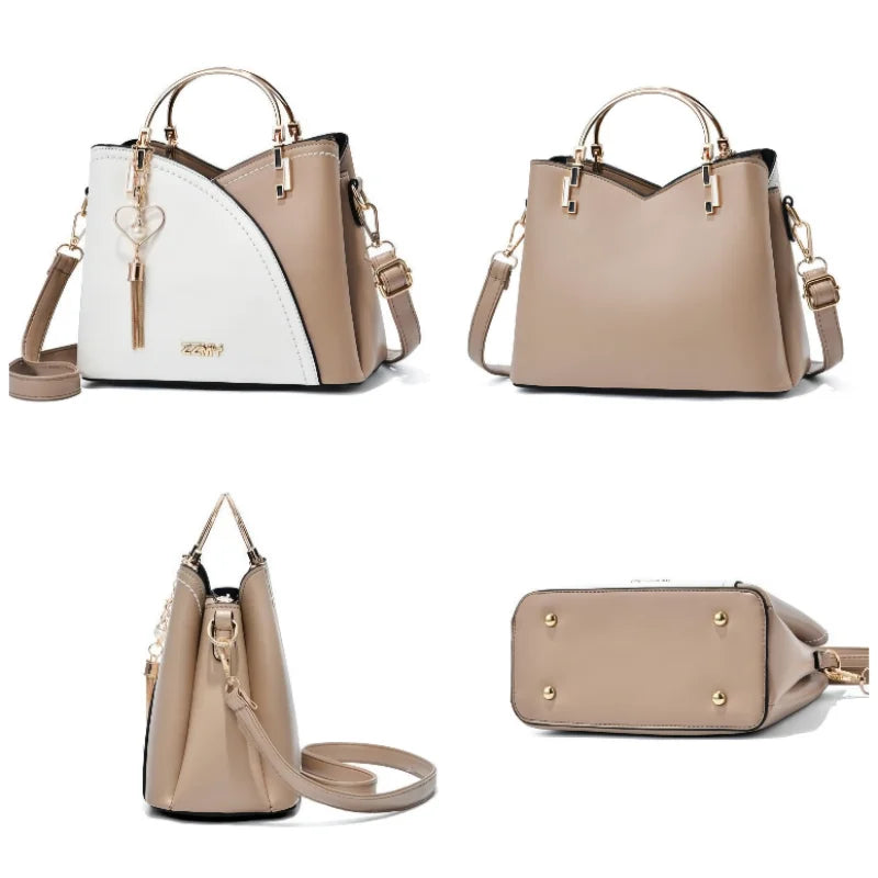 Tassel Bucket Crossbody Bags Leather Handbags for Women