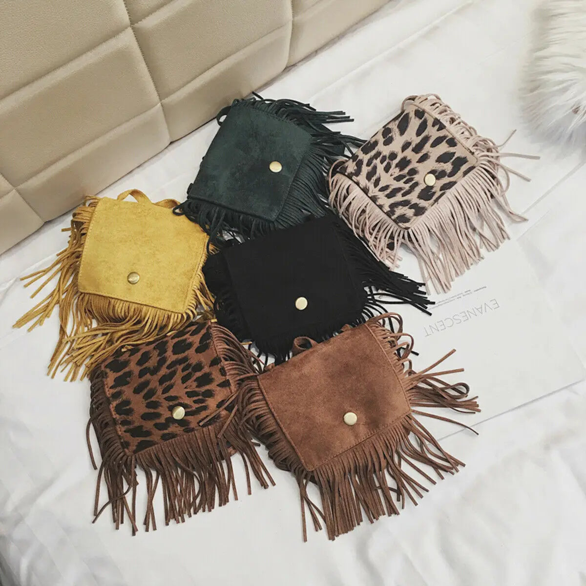 Tassel Mini Messenger Bags Kids Girls Handbags Coin Purse