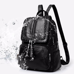 Tassel Women Backpacks Soft Leather Bag Female Travel Bags