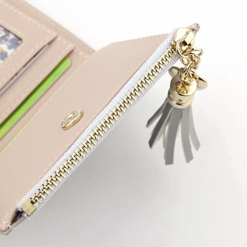 Small Leather Women Wallets Zipper Purses Female Purse Clutch