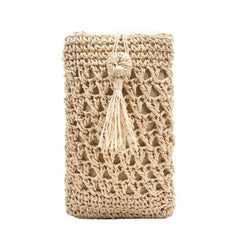 Women's Straw Rope Messenger Bag Tassels Small Crossbody Hand Woven Purse