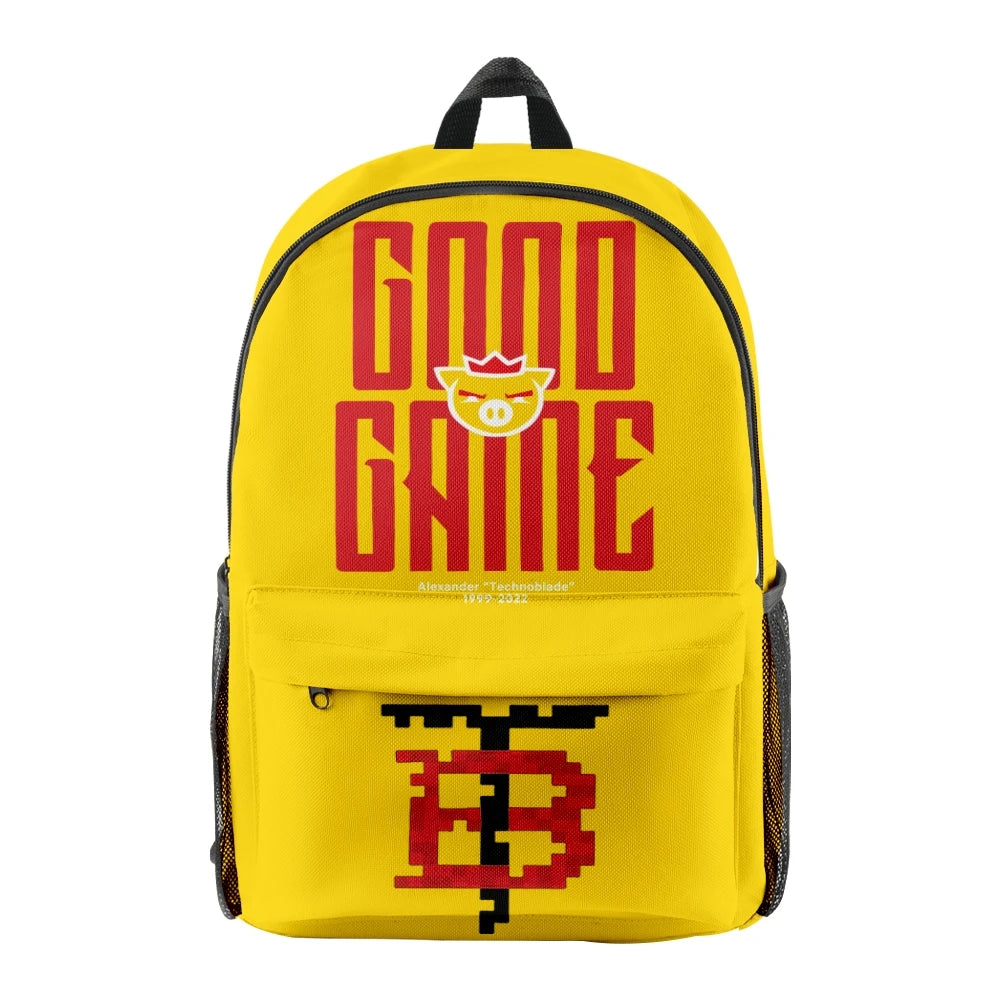 Technoblade Good Game Merch Backpack Casual Style School Bag