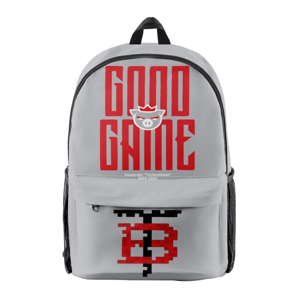 Technoblade Good Game Merch Backpack Casual Style School Bag