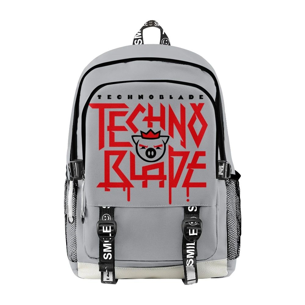 Technoblade Merch Backpack SchoolBags Large Capacity Students Schoolbag