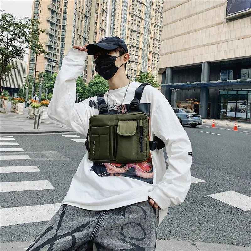 Vintage Hip Hop Tactical Chest Vest Bag