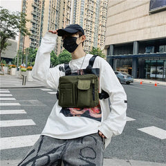 Vintage Hip Hop Tactical Chest Vest Bag