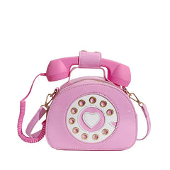 Pink Patent Leather Shoulder Bag for Women