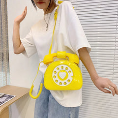 Pink Patent Leather Shoulder Bag for Women