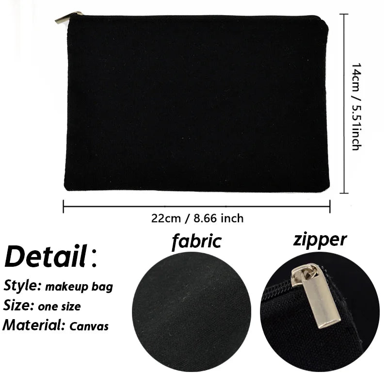 French Print Cosmetic Bag Pencil Storage Pouch