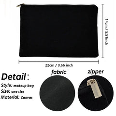 French Print Cosmetic Bag Pencil Storage Pouch