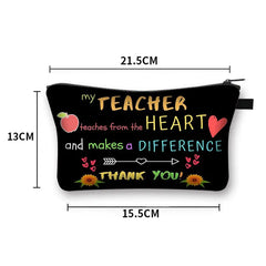 Teacher Superhero Cosmetic Case Makeup Bag