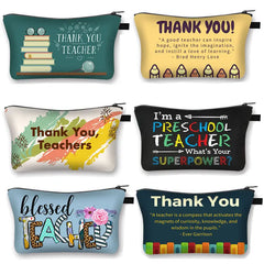 Teacher Superhero Cosmetic Case Makeup Bag