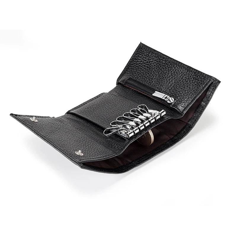 Cow Leather Unisex Key Wallet for Male Women
