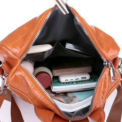 Anti-theft Travel Backpack Soft Leather School Backpack Shoulder Bags