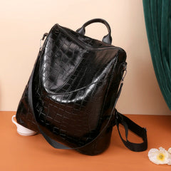 Anti-theft Travel Backpack Soft Leather School Backpack Shoulder Bags