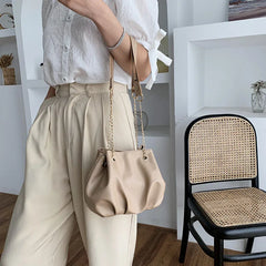 Women's Commuter Chain Armpit Bag Solid Texture Single Shoulder Bag