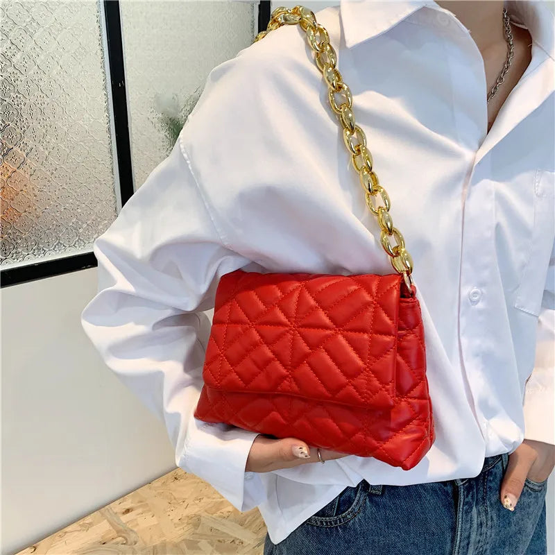 Fall/Winter Chain One-Shoulder Tote Bag