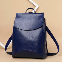 High Youth Leather Women Backpack for Teenage Girls