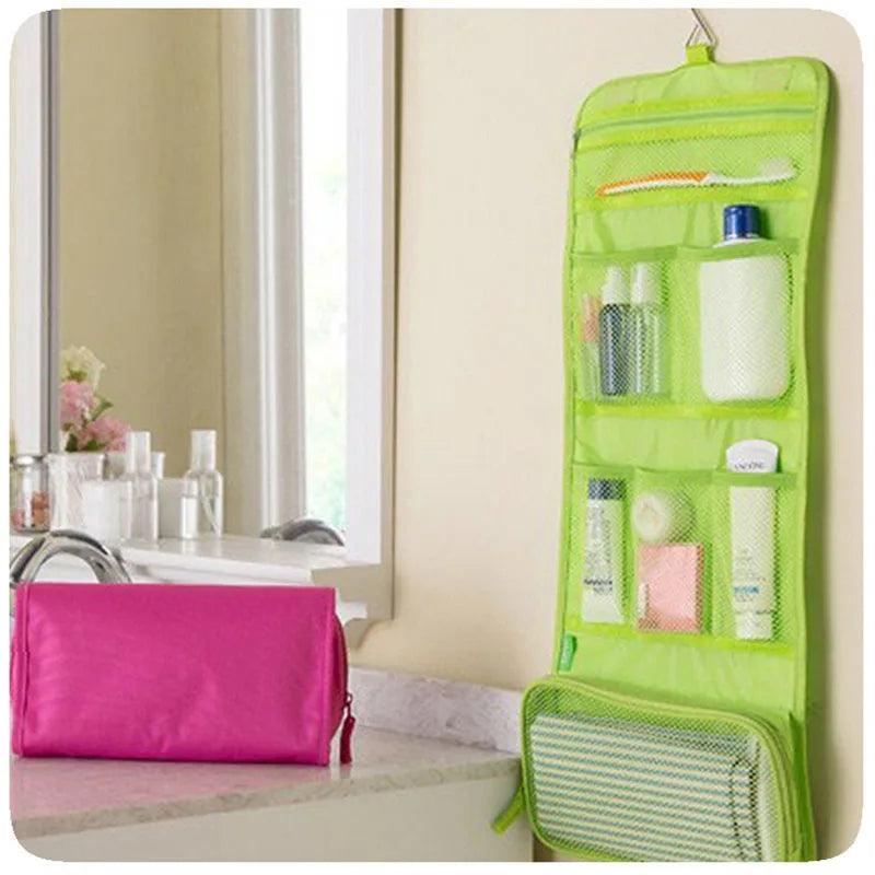 Large Portable Travel Jewelry Makeup Hanging Bag
