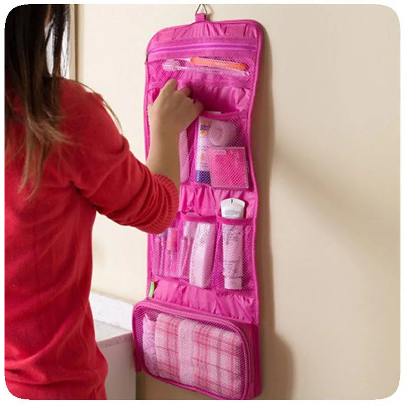 Large Portable Travel Jewelry Makeup Hanging Bag