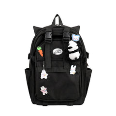 Plaid Schoolbag College Student Laptop Backpack Large Capacity Multi-pocket