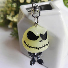 Anime Pumpkin King Jack Pendant Keychain Car Key Ring Mobile Phone Bag