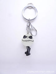 Anime Pumpkin King Jack Pendant Keychain Car Key Ring Mobile Phone Bag