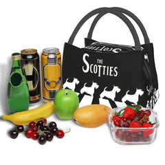 Scotties Insulated Lunch Bag Scottish Terrier Dog Portable Food Container
