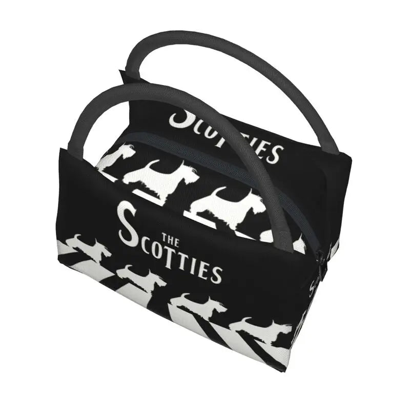 Scotties Insulated Lunch Bag Scottish Terrier Dog Portable Food Container