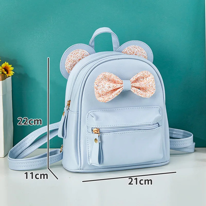 Kids Leather Backpack School Bag Kindergarten Travel Outdoor