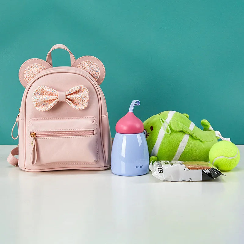 Kids Leather Backpack School Bag Kindergarten Travel Outdoor