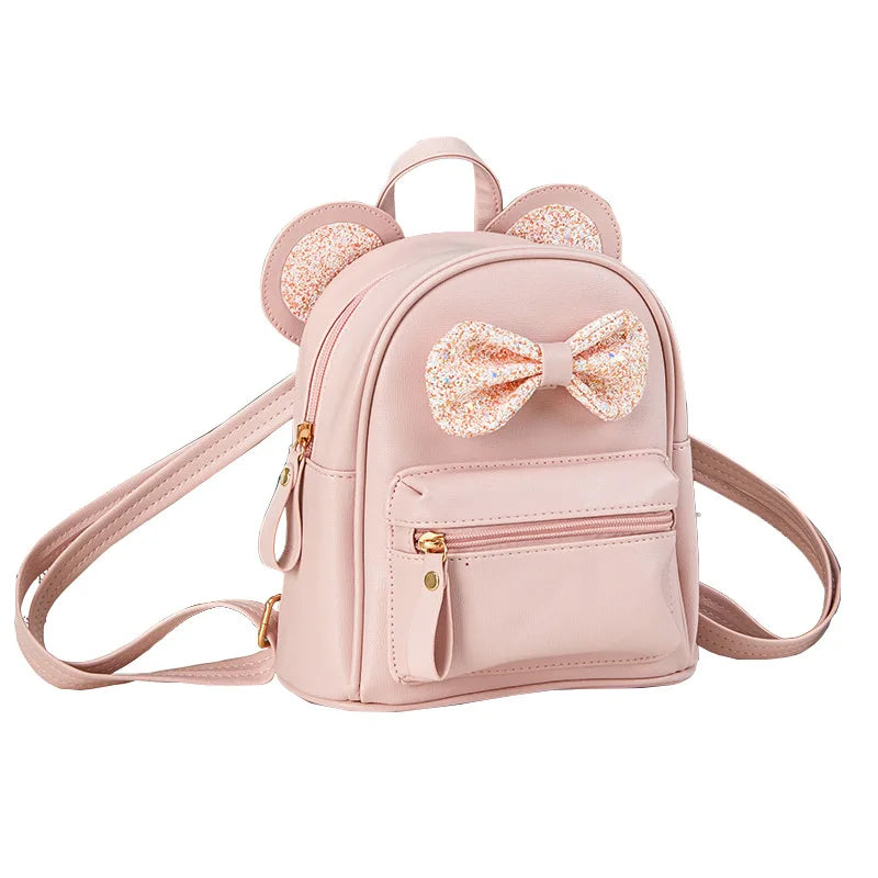Kids Leather Backpack School Bag Kindergarten Travel Outdoor