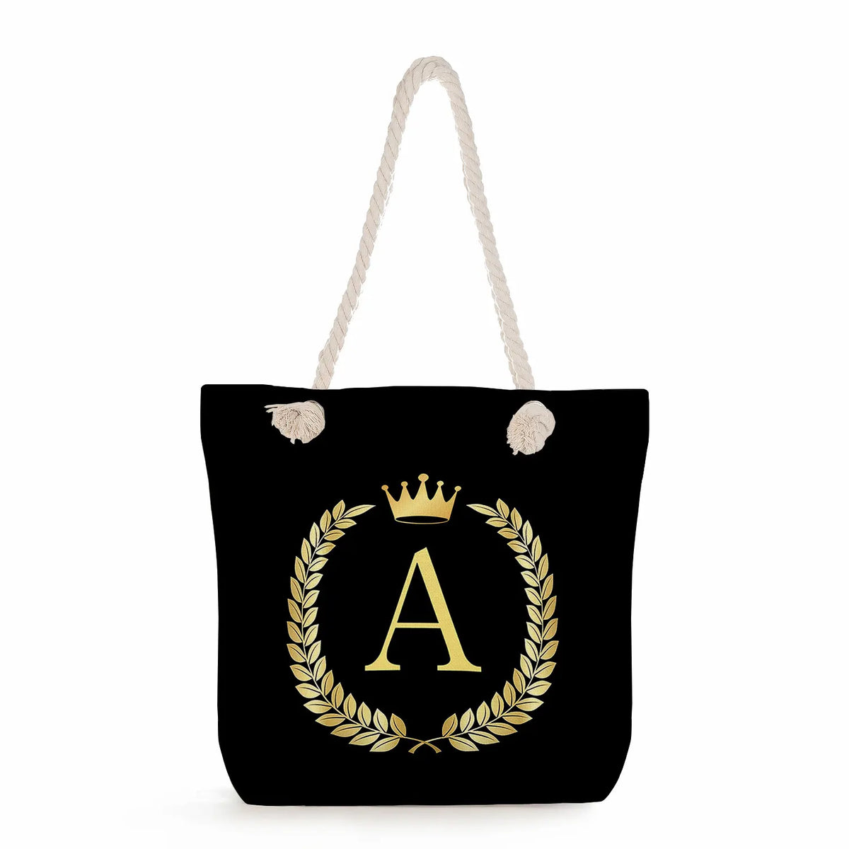 Thick Rope Shoulder Bag Crown Series Print Handbags Casual Totebags for Women